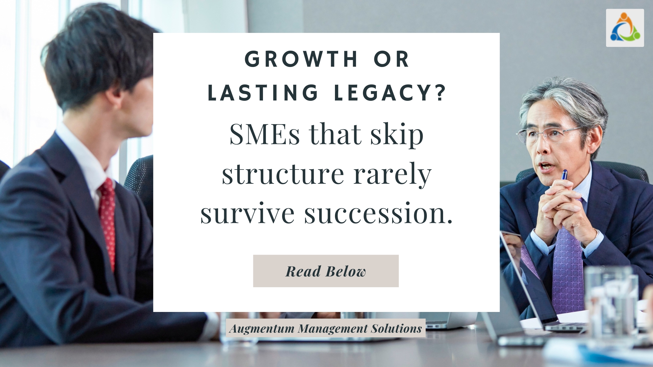 SMEs that prioritize growth without structure often struggle to survive leadership transitions.