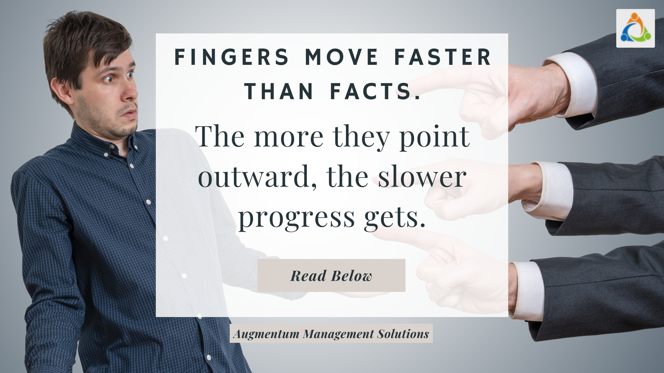 Blame may feel quick, but it slows down what truly matters - progress.