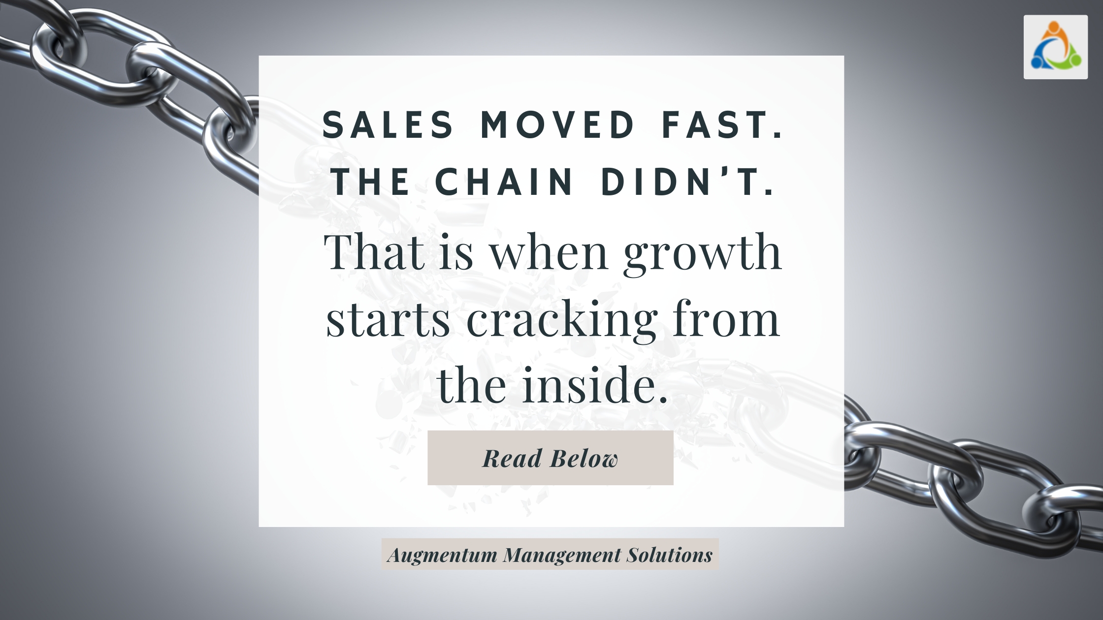 Featured image on sales and operations alignment with the message “Sales moved fast. The chain didn’t. That is when growth starts cracking from the inside.”