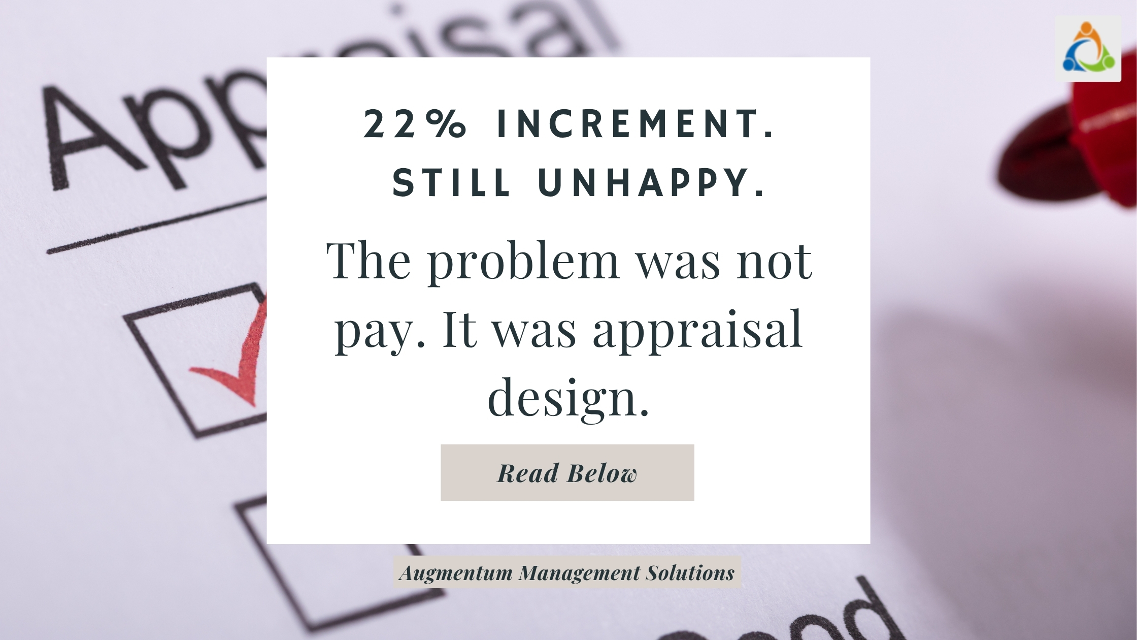 Performance appraisal system showing how fair increment decisions should be linked to KPIs, employee contribution, appraisal design, and performance culture.